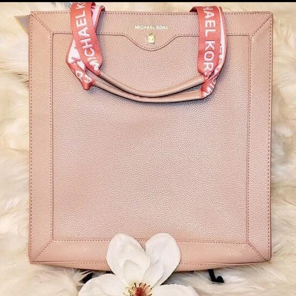 Michael Kors Tan & Pink Large Size Tote